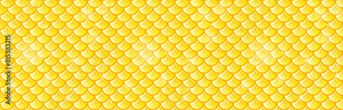 Bright yellow scales forming a seamless texture
