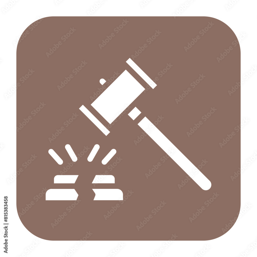Broken Gavel icon vector image. Can be used for Corruption. Broken Gavel icon vector image. Can be used for Corruption.