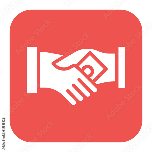 Bribe Handshake icon vector image. Can be used for Corruption.