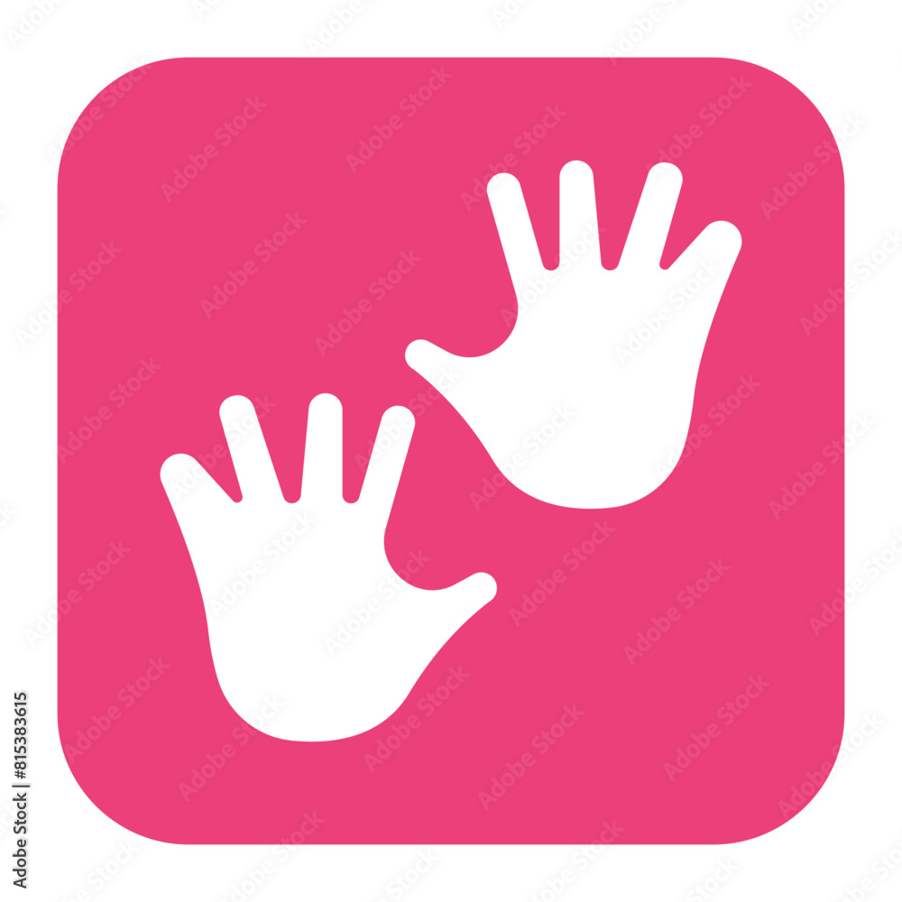 Fototapeta premium Corrupt Handprint icon vector image. Can be used for Corruption.