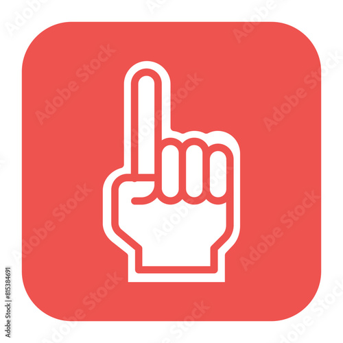 Foam Hand icon vector image. Can be used for Rugby.