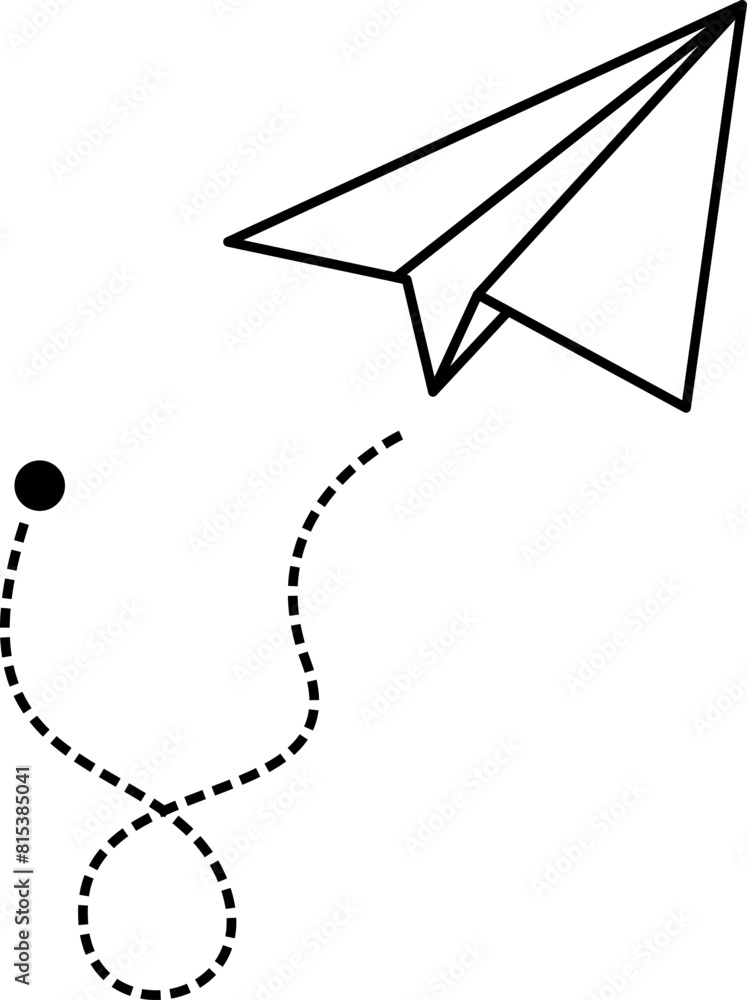 Airplane Dotted Line Element Airplane Dotted Line Element