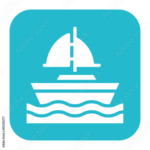 Yatch icon vector image. Can be used for Ocean.
