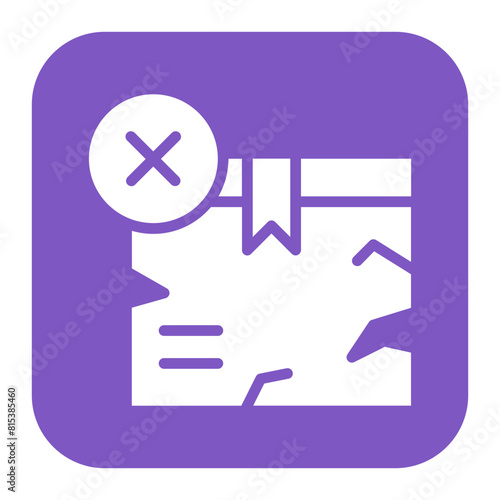 Broken Package icon vector image. Can be used for Warehouse.