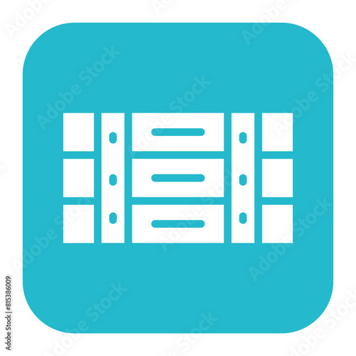 Crate icon vector image. Can be used for Supermarket.