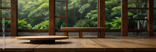 Cabinet wooden design on white room interior modern style. Japanese style home interior design of modern living room