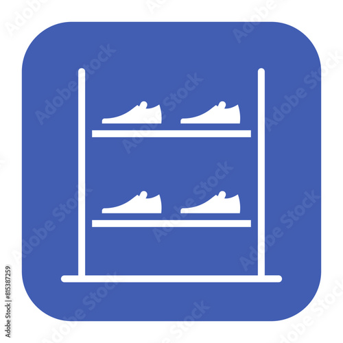 Shoe Shelves icon vector image. Can be used for Shoemaker.