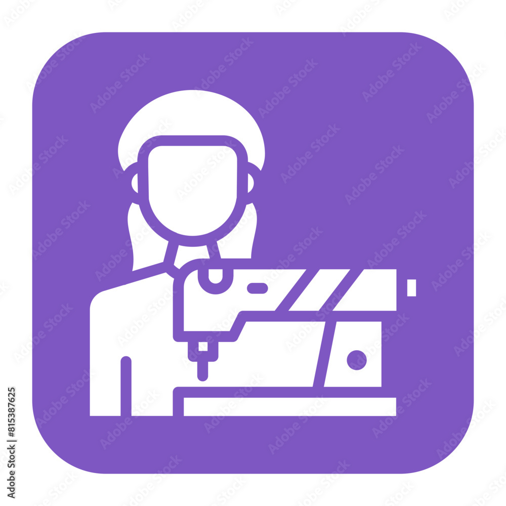 Tailoring Women icon vector image. Can be used for Art and Craft Supplies. Tailoring Women icon vector image. Can be used for Art and Craft Supplies.