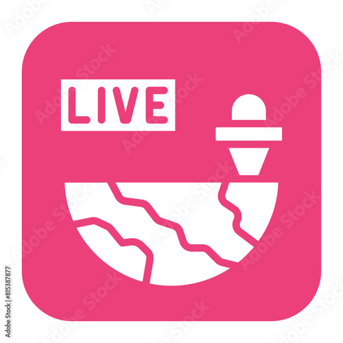 Live Broadcast icon vector image. Can be used for Archery.