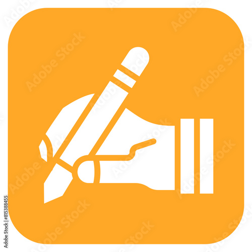 Hand Writing icon vector image. Can be used for Biometrics.