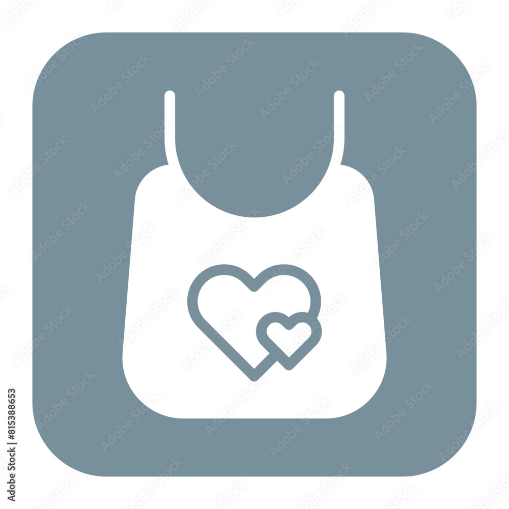 Baby Bib icon vector image. Can be used for Baby Shower. Baby Bib icon vector image. Can be used for Baby Shower.
