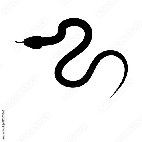 Black silhouette snake 