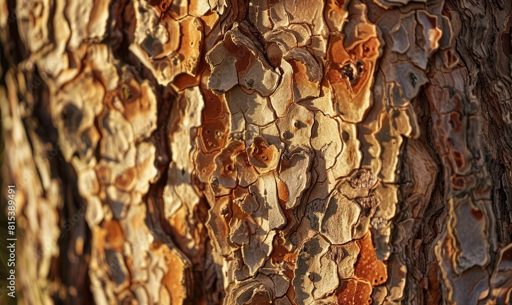 Textured awakening, tree bark in the morning sun Textured awakening, tree bark in the morning sun