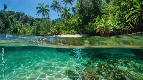 Discover a Tropical Beach Paradise with Clear Waters and Rich Nature