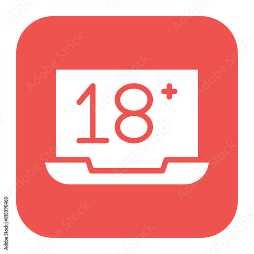 Gambling Age icon vector image. Can be used for Casino.