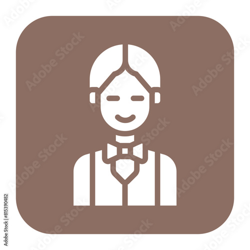 Male Croupier icon vector image. Can be used for Casino.