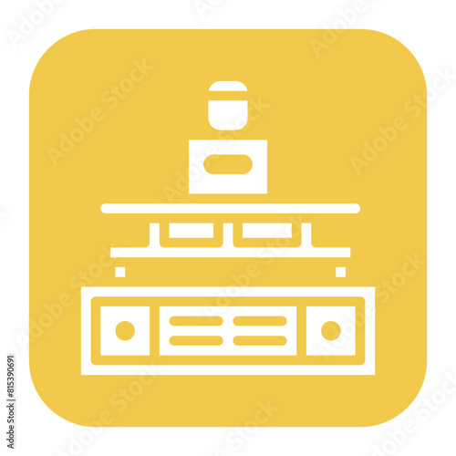 Gas Carburising Furnace icon vector image. Can be used for Mettalurgy. photo