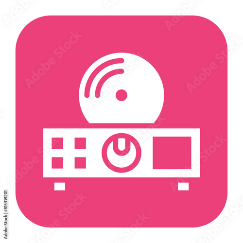 CD Player icon vector image. Can be used for Retro.