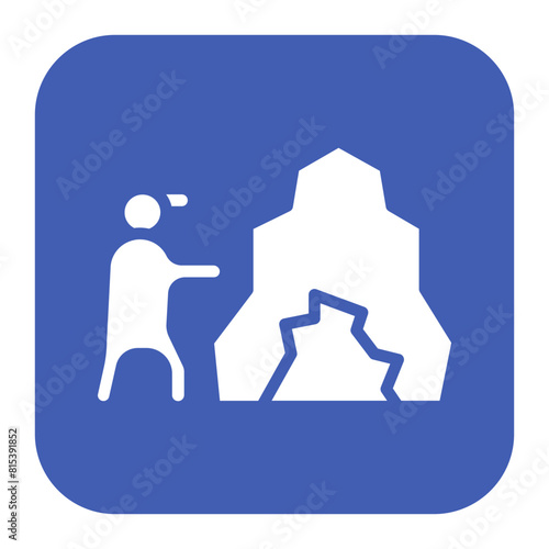 Caving icon vector image. Can be used for Adventure.