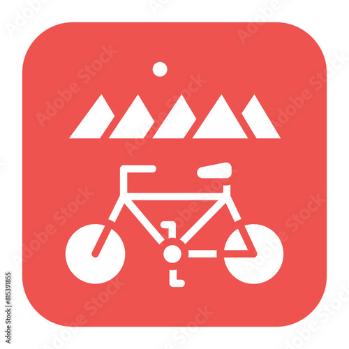 Cycling Tour icon vector image. Can be used for Adventure.