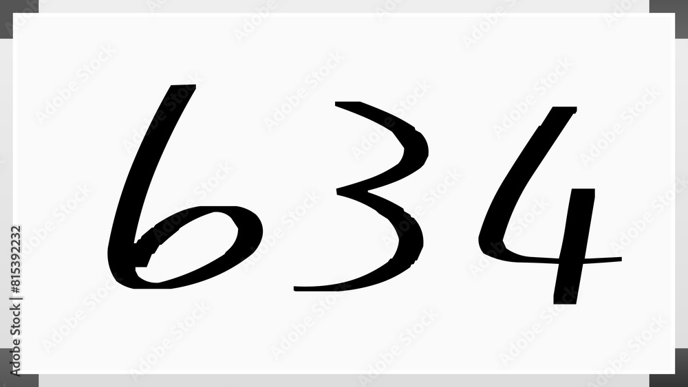 634年のホワイトボード風イラスト 634年のホワイトボード風イラスト