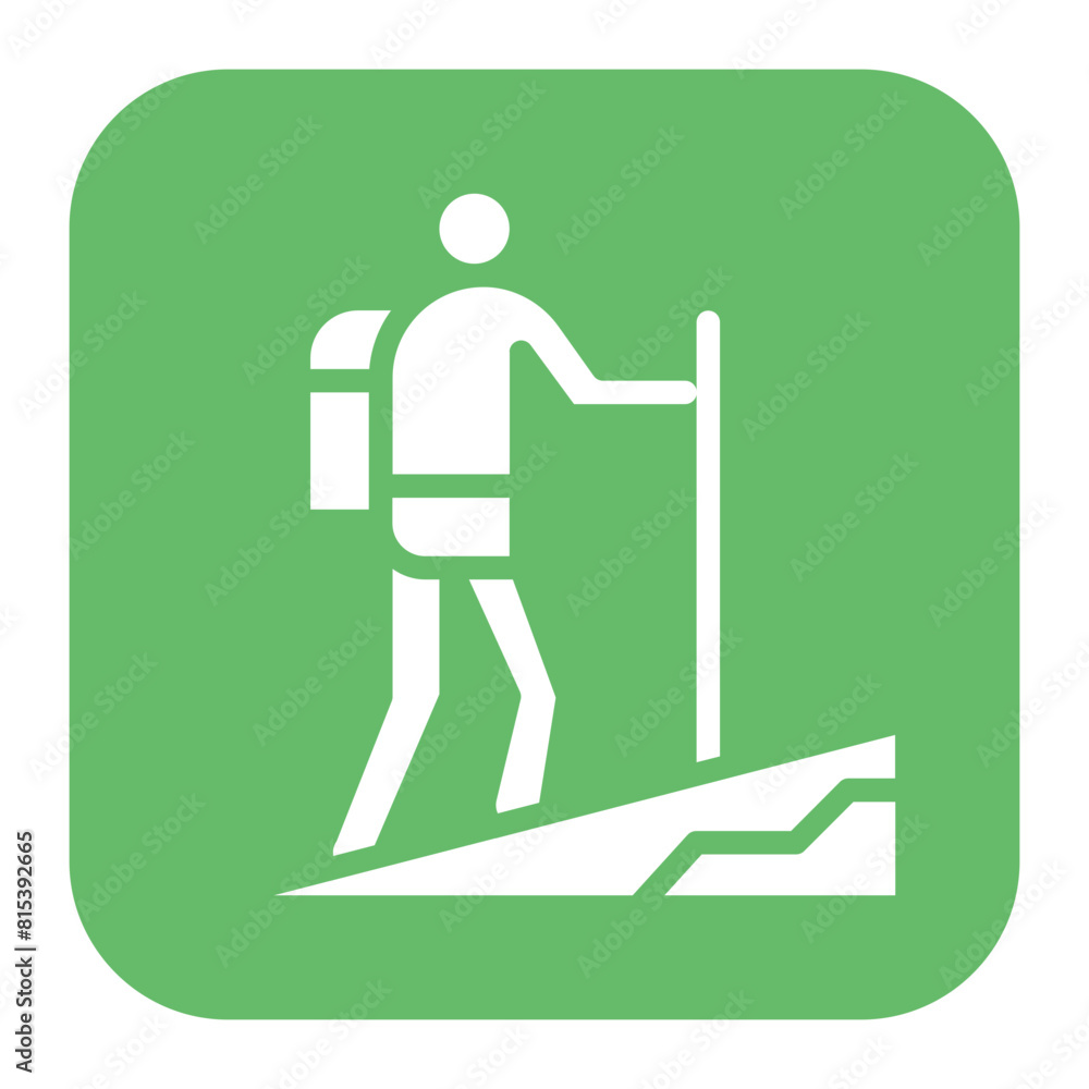 Person Hiking icon vector image. Can be used for Trekking. Person Hiking icon vector image. Can be used for Trekking.