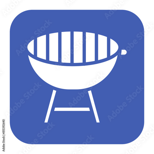 Grill icon vector image. Can be used for Trekking.