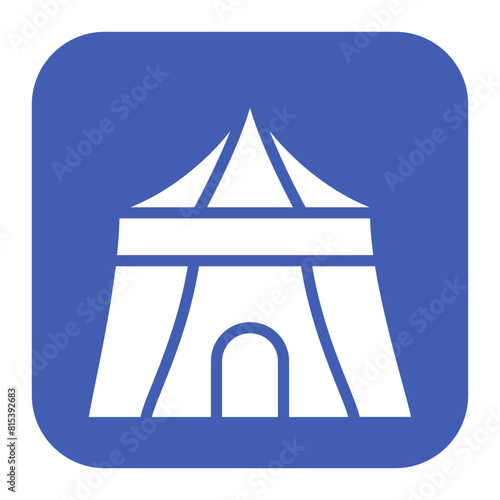 Royal Tent icon vector image. Can be used for Trekking.