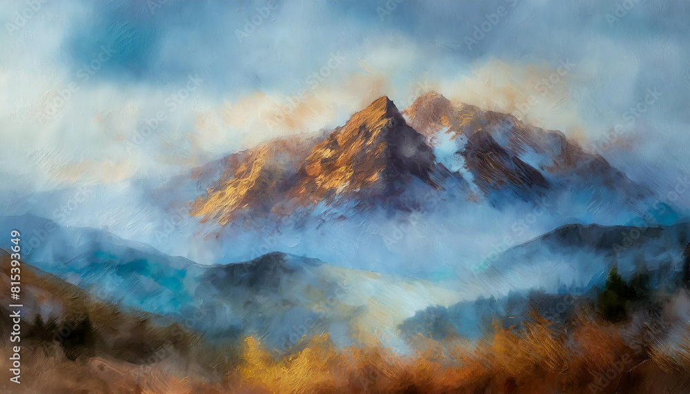 Naklejka premium Rustic Reverie: Abstract Oil Paint Farmhouse Wall Art - A Timeless Blend of Traditional, Vintage, and Muted Elegance 