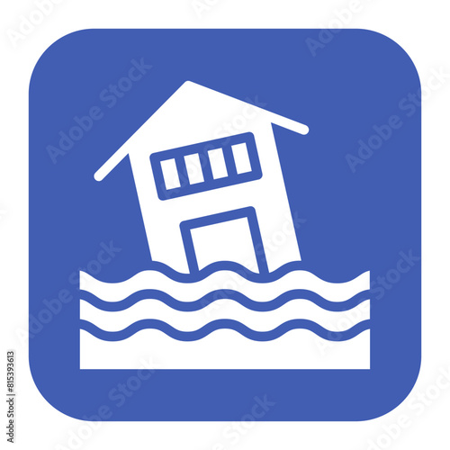 Flood icon vector image. Can be used for Homeless.