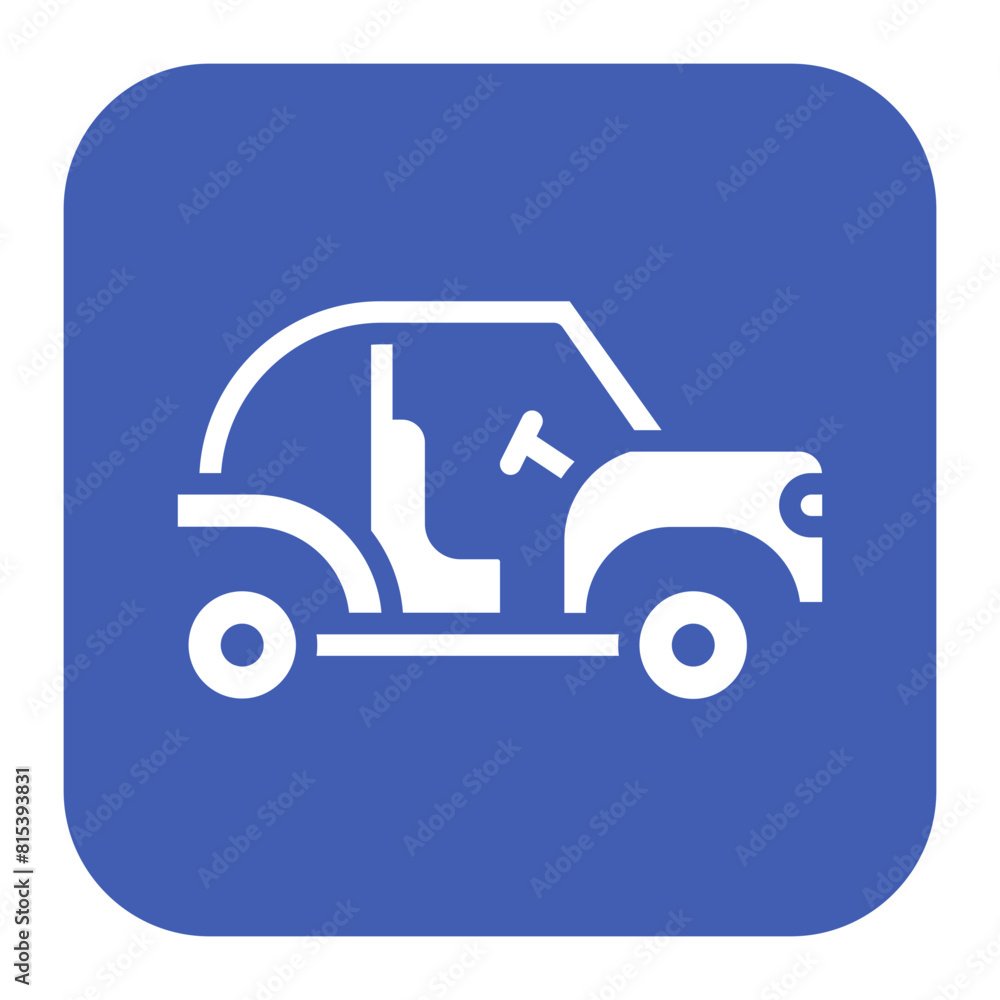 Buggy Safety Policy icon vector image. Can be used for Golf.