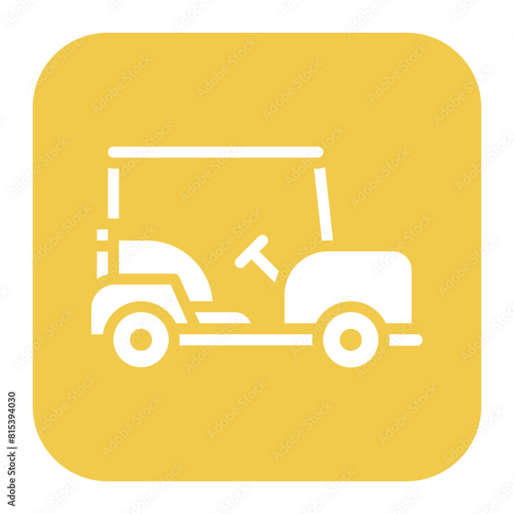 Golf Buggy icon vector image. Can be used for Golf.