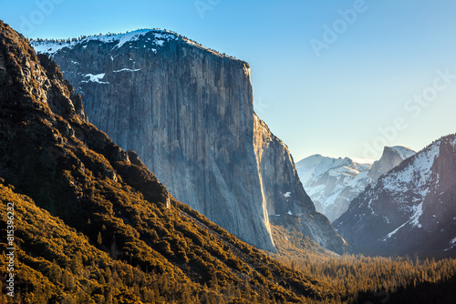Photography Winter Daytime of Yosemite Tunnel View, Yosemite National Park, California