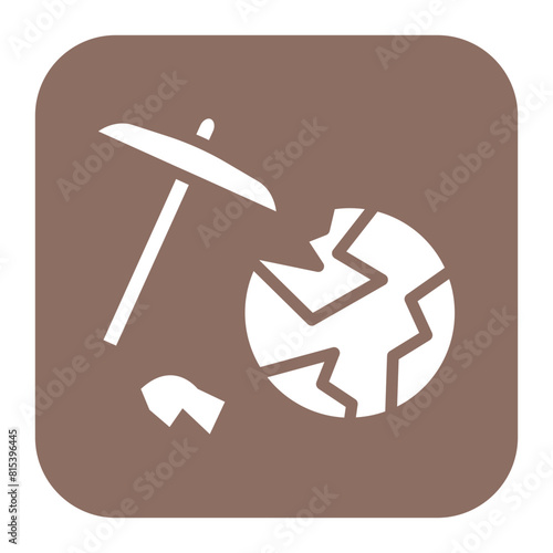Mining icon vector image. Can be used for Global Warming.
