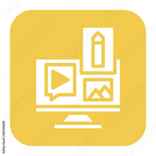 Content Production icon vector image. Can be used for Crisis Mangement.