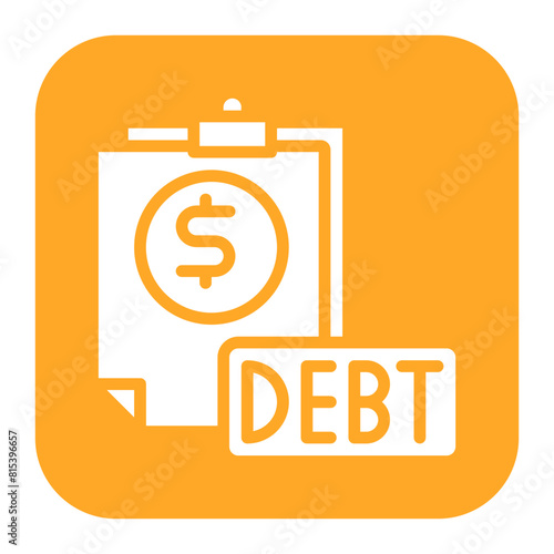 Debt icon vector image. Can be used for Crisis Mangement.