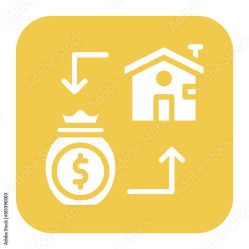 Refinancing icon vector image. Can be used for Crisis Mangement.