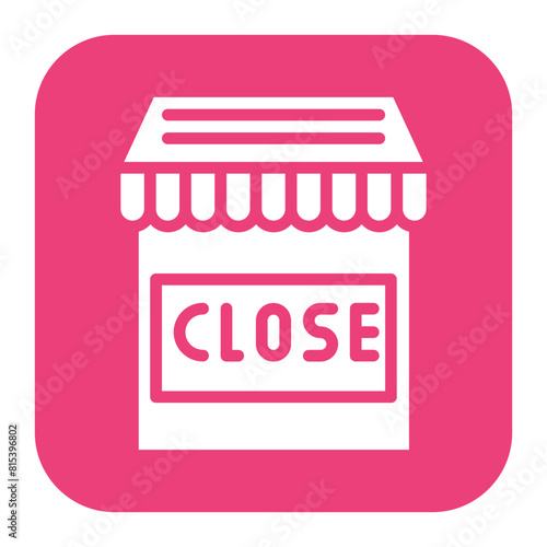 Shop Closed icon vector image. Can be used for Crisis Mangement.