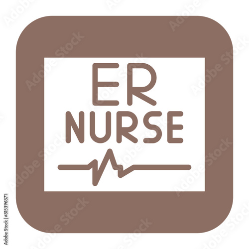 ER Nurse icon vector image. Can be used for Nursing.