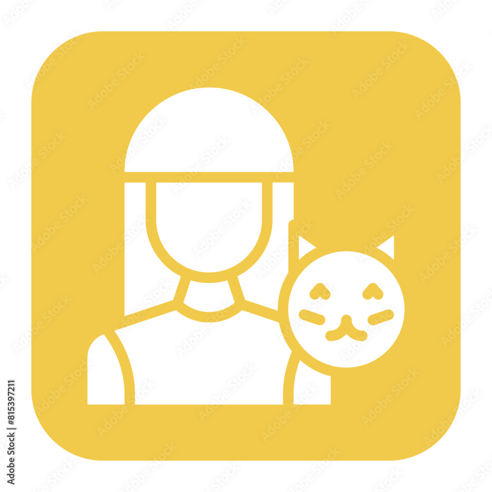 Animal Handler Female icon vector image. Can be used for Public Services. Animal Handler Female icon vector image. Can be used for Public Services.