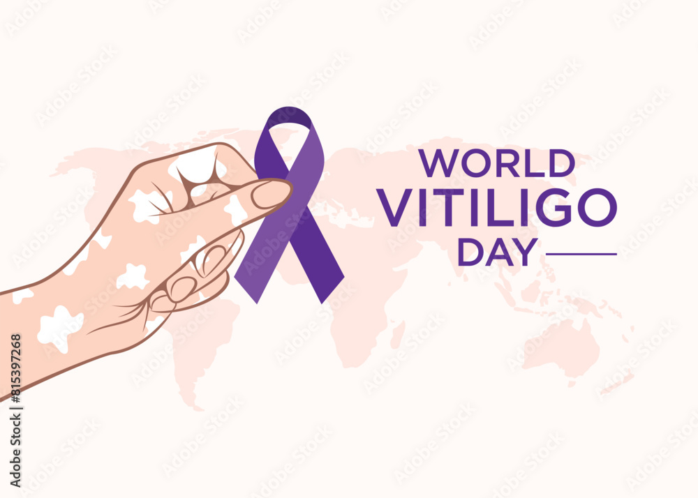 Obraz premium World Vitiligo Day is observed annually on June 25th, dedicated to raising awareness about vitiligo.