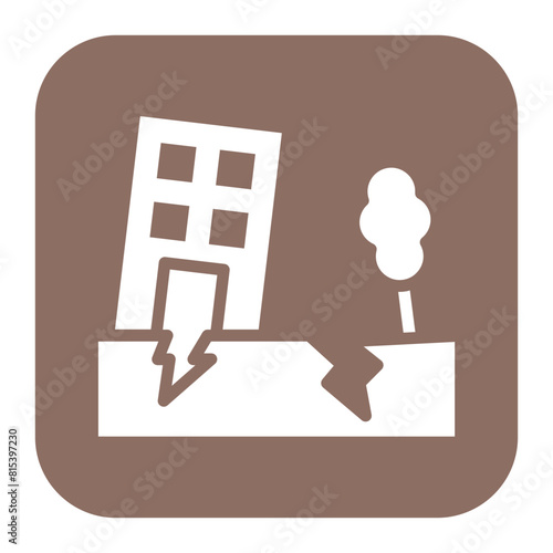 Earthquake icon vector image. Can be used for Public Services.
