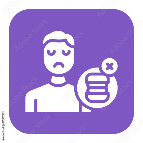 Anorexia icon vector image. Can be used for Addiction.