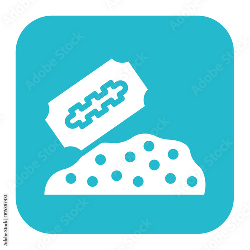 Crack Cocaine icon vector image. Can be used for Addiction.