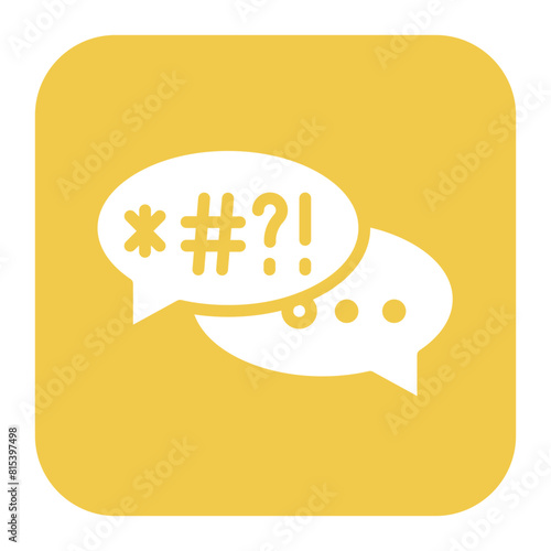 Obscene Language icon vector image. Can be used for Addiction.