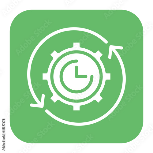 Automated Scheduling App icon vector image. Can be used for Cyberpunk.