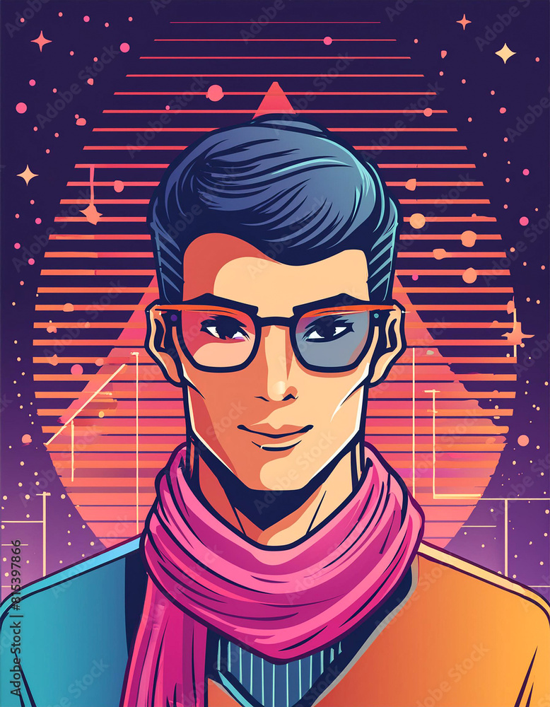 AL cartoon Style Male model portrait AL cartoon Style Male model portrait