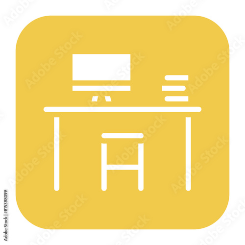Dedicated Desk icon vector image. Can be used for Coworking Space.