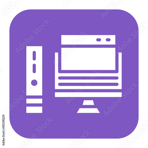 Windows Computer icon vector image. Can be used for Coworking Space.