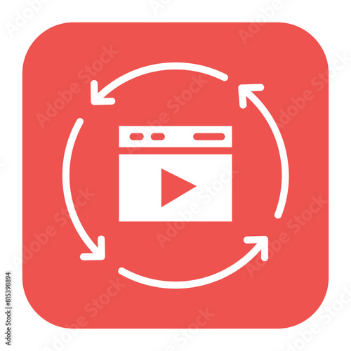Relevancy icon vector image. Can be used for Video Blog.